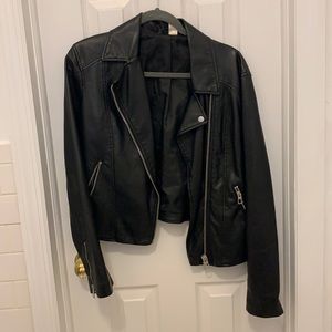 H&M Black Leather Moro Jacket
